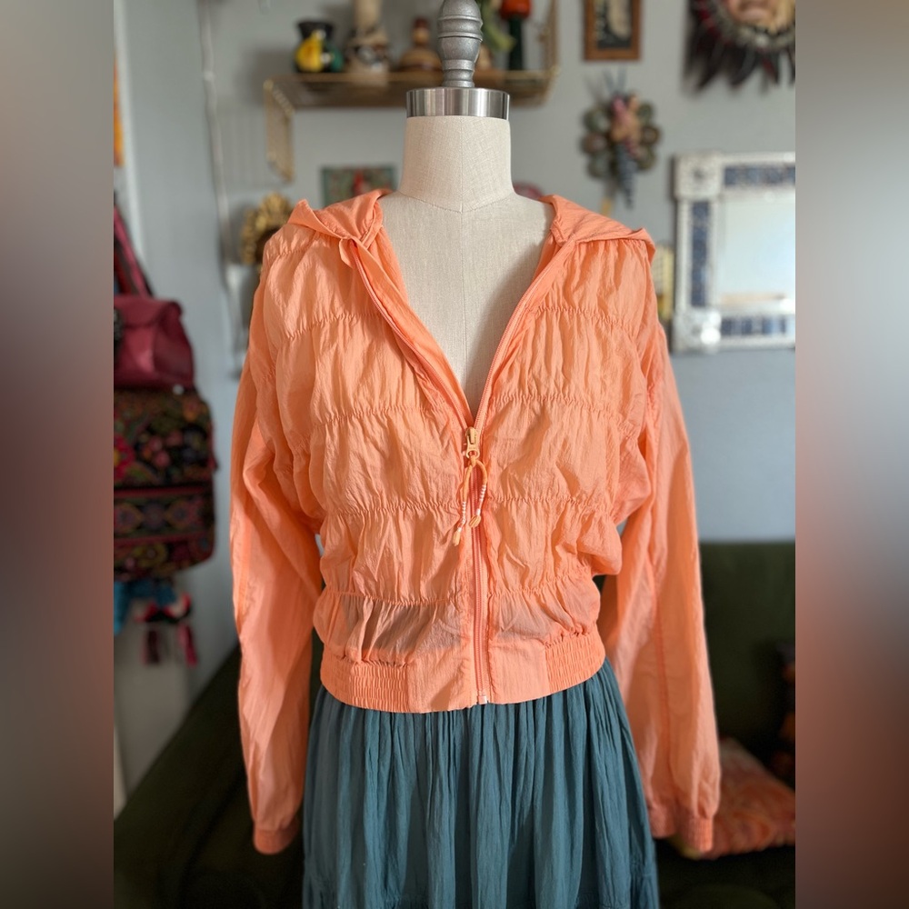 Free people movement lightweight sheer windbreaker